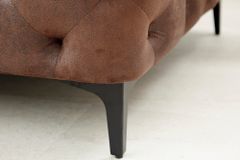 Chesterfield Sitzhocker MODERN BAROCK 90cm antik braun Fußhocker
