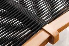 Outdoor Gartenbank BALI ROPE 120cm natur anthrazit Akazie 2-Sitzer