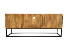 Massives TV-Lowboard SCORPION 160cm Mangoholz aufwendige 3D Schnitzereien