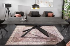 Ausziehbarer Esstisch EUPHORIA 180-220-260cm anthrazit Lava Keramik made in Italy