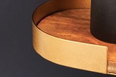 Modernes 2er Set Wandregal PURE NATURE 60cm gold Mangoholz massiv Metall handmade