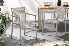 In- und Outdoor Stuhl STUDIO ITALIA greige stapelbar wetterfest Gartenstuhl