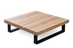 Wetterfestes Gartenlounge Set ST. BARTH 255cm grau natur Akazie Sitzecke inkl. Tisch und Kissen