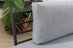 Verstellbare Gartenlounge MODULAR MIAMI 230cm grau natur anthrazit Gartensofa oder Gartenliege