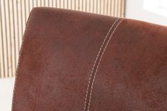 Freischwinger Stuhl SAMSON dark coffee Edelstahlrahmen mit Komfortgriff