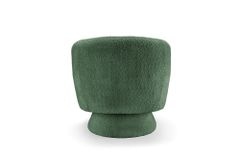 Drehbarer Design Sessel BOSSA NOVA 80cm moosgrün Bouclé