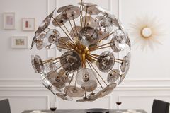 Moderne Design Hängeleuchte INFINITY HOME 65cm Glas gold Pendelleuchte
