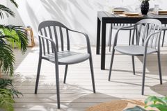 In- und Outdoor Gartenstuhl STUDIO ITALIA anthrazit stapelbar wetterfest