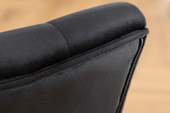 Chesterfield Stuhl CASTLE schwarz Samt Gummiholz Ziernieten