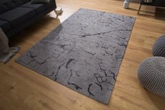 Design Teppich FIRE & EARTH 240x160cm grau Baumwolle