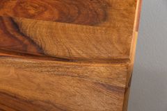 Massives Baumstamm Bett AMAZONAS 180x200cm braun Sheeshamholz stone finish