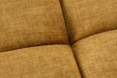Extravaganter Hocker ELEGANCIA 110cm senfgelb Vogue Velours Samt mit Ziersteppung