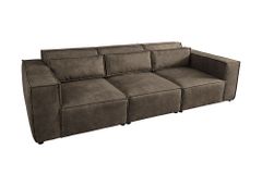 Design 3-Sitzer Sofa BOSSA NOVA 260cm antik taupe Microfaser Couch Wohnzimmer