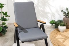 Outdoor Sitzkissen COMFORT LINE 50x122cm anthrazit für Hochlehner-Stuhl Polsterauflage