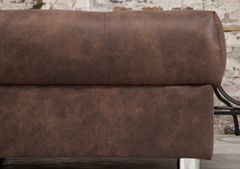 Moderne XXL Wohnlandschaft KENT 305cm antik braun Federkern Bigsofa inkl. Hocker