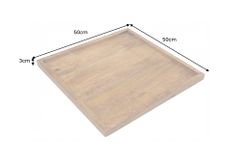 Massives Tablett MAKASSAR 50cm braun Mangoholz honey finish handmade