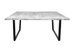 Moderner Esstisch LOFT 160cm grau Beton-Design schwarze Metallbeine Kufengestell Industrial