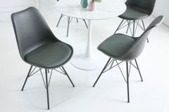 Retro Stuhl SCANDINAVIA MEISTERSTÜCK grau