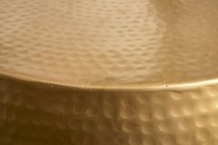 Runder Couchtisch ORIENT III 60cm gold Metall Hammerschlag Design handmade