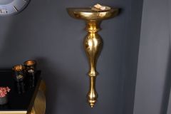 Barock Wandkonsole SCALA 80cm gold Metall Wandregal handmade Wanddekoration
