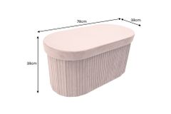 Faltbare Polsterbank ÉLAN 80cm rosa Samt Sitzbank mit Stauraum
