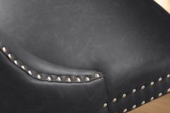 Chesterfield Stuhl CASTLE schwarz Kunstleder Massivholz mit Komfortgriff