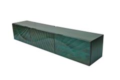 Massives TV-Board SCORPION 160cm türkis Mangoholz hängend Lowboard