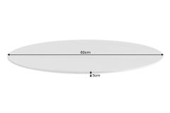 Drehbare Servierplatte SIGNATURE 60cm weiß Marmor Keramik rund