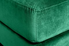 Design Hocker COZY VELVET 80cm smaragdgrün Samt goldene Füße