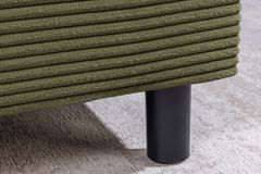 Moderne XXL Wohnlandschaft KENT 305cm grün Cord Bigsofa inkl. Hocker Federkern