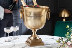 Eleganter Sektkühler CHAMPAGNE 40cm gold Flaschenkühler