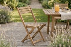 Outdoor Balkon Stuhl BALI natur honey Akazienholz klappbar wetterfest Gartenstuhl