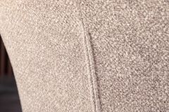 Design Stuhl LIVORNO beige Strukturstoff Massivholzbeine drehbar Auto-Return-Funktion