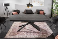 Ausziehbarer Esstisch EUPHORIA 180-220-260cm anthrazit Lava Keramik made in Italy