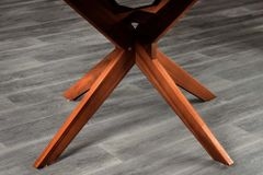 Runder Gartentisch KOPENHAGEN 140cm braun Akazienholz honey finish wetterfest
