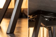 Drehbarer Design Stuhl MR. LOUNGER anthrazit grau Microfaser Flachgewebe mit Armlehne