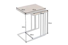 Industrial 2er Set Beistelltische BARRACUDA 45cm Salholz Massivholz geflextes Metallgestell