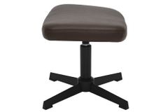 Design Hocker VOGUE 45cm brandy braun Kunstleder drehbar schwarze Metallbeine Fußhocker