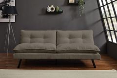 Modernes Schlafsofa COCOONING 190cm greige Cord 3-Sitzer Couch