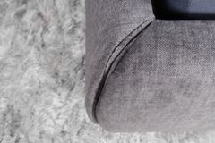 Design Bett MILANO 180x200cm grau Vogue Seiden Samtstoff