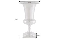 Design Vase GOAL 60cm silber Pflanzen Pokal Aluminium