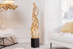 Design Stehleuchte VIGNE 150cm natur recyceltes Massivholz handmade