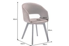 Design Stuhl NORDIC STAR antik braun Microfaser Massivholz schwarz mit Armlehne gepolstert