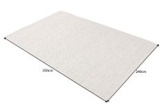 Design Teppich WOOL XXL 350x240cm silbergrau aus Wolle