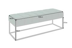 Elegante Sitzbank PETIT BEAUTÉ 110cm smaragdgrün Samt schwarzes Gestell