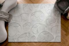 3D Hochflor Teppich LUNA 230x160cm hellgrau Hoch-Tief-Effekt Indoor-Teppich