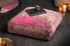 Design Bodenkissen XL MODERN ART 70cm rot pink abstraktes Muster Sitzpouf