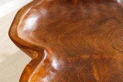 Einzigartiger Beistelltisch WILD 65cm natur Teakholz Hairpin Legs Couchtisch