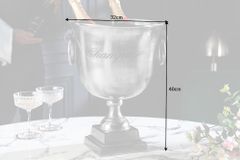 Eleganter Sektkühler CHAMPAGNE 40cm silber Flaschenkühler