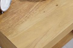 Hängender Nachttisch PURE 50cm natur Mangoholz cream finish Wandregal Schublade